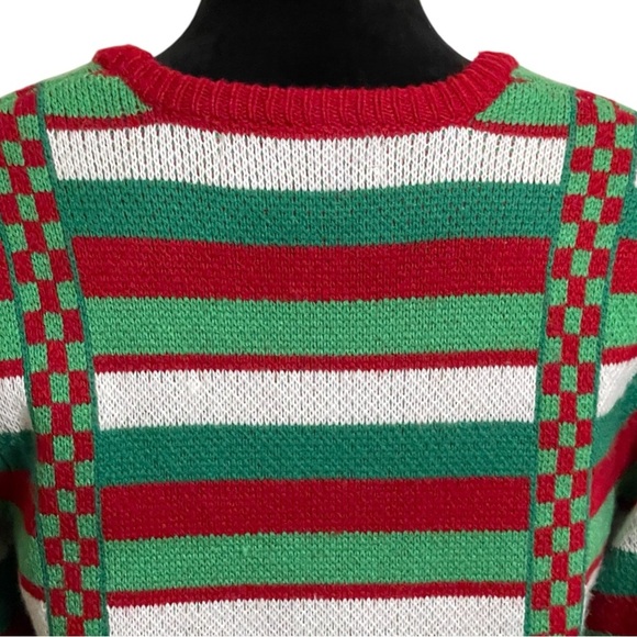 FESTIVE UGLY CHRISTMAS SWEATER TIE & SUSPENDERS SZ SM - Picture 8 of 12
